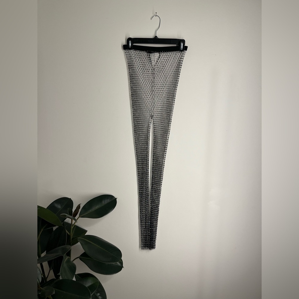 NETTED RHINESTONE PANTZZZ